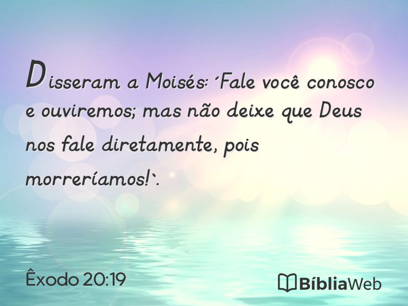 Êxodo 20:19 em imagem para compartilhar