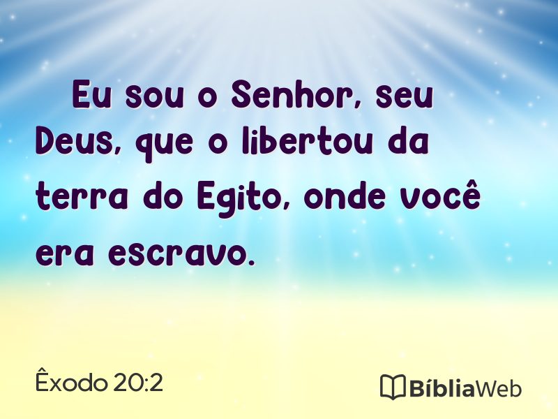Êxodo 20:2 em imagem para compartilhar