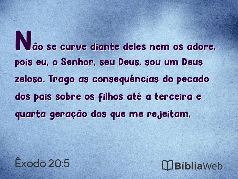 Êxodo 20:5 em imagem para compartilhar