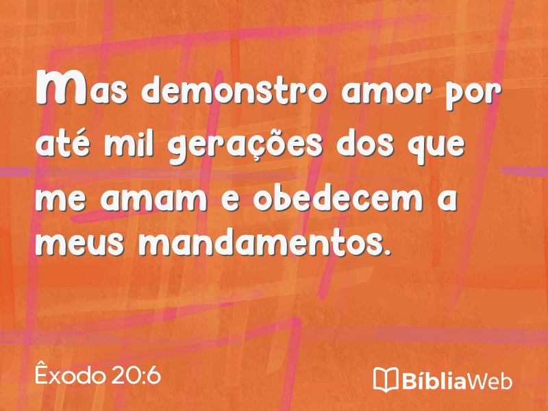 Êxodo 20:6 em imagem para compartilhar
