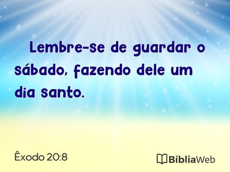 Êxodo 20:8 em imagem para compartilhar