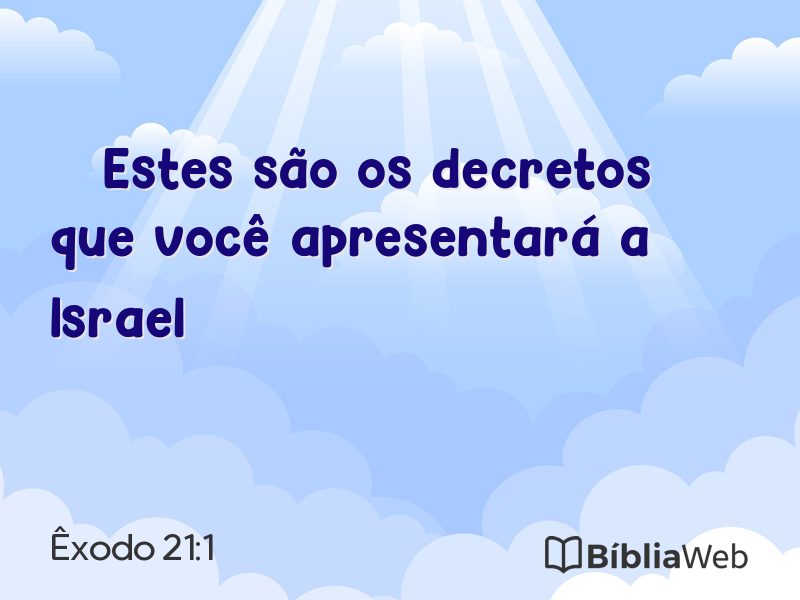 Êxodo 21:1 em imagem para compartilhar