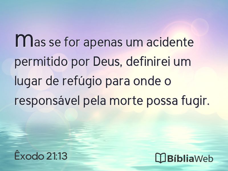 Êxodo 21:13 em imagem para compartilhar