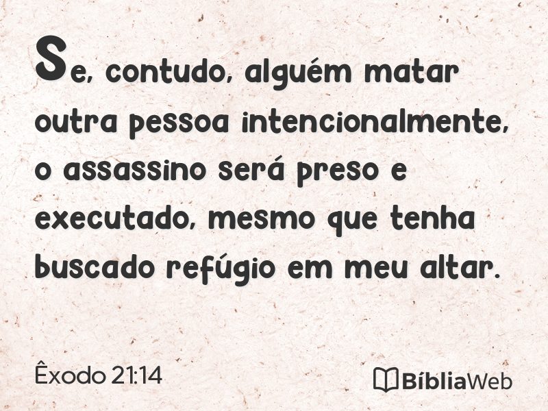 Êxodo 21:14 em imagem para compartilhar