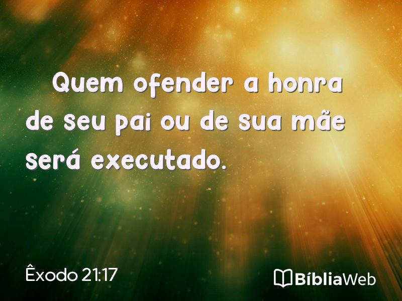 Êxodo 21:17 em imagem para compartilhar