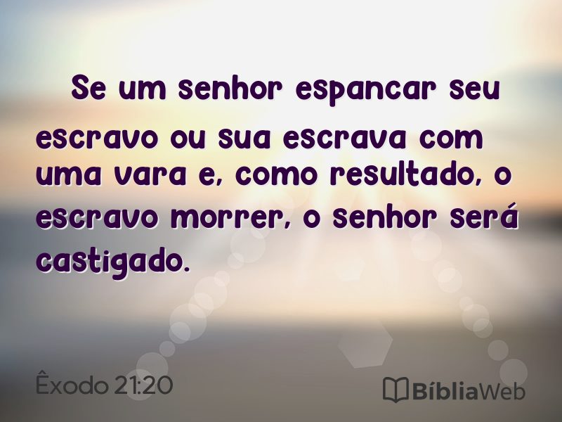 Êxodo 21:20 em imagem para compartilhar