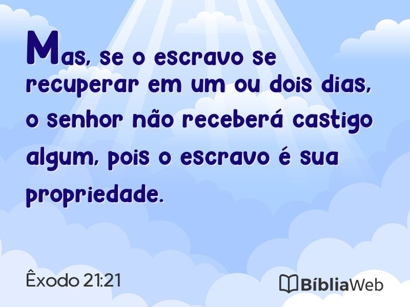 Êxodo 21:21 em imagem para compartilhar