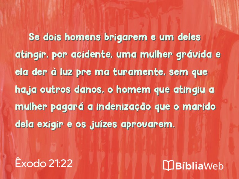 Êxodo 21:22 em imagem para compartilhar