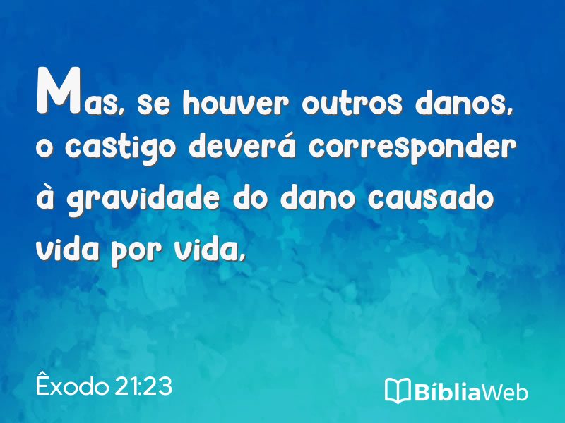 Êxodo 21:23 em imagem para compartilhar