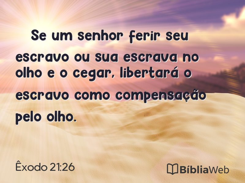 Êxodo 21:26 em imagem para compartilhar
