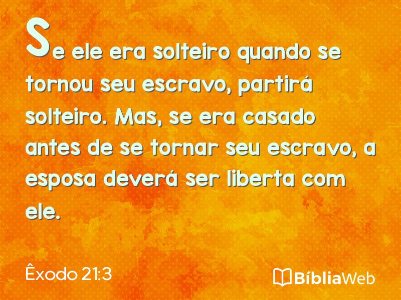 Êxodo 21:3 em imagem para compartilhar