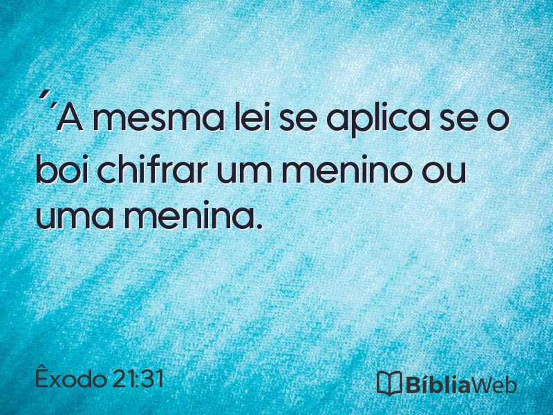 Êxodo 21:31 em imagem para compartilhar