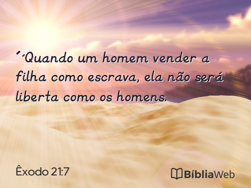 Êxodo 21:7 em imagem para compartilhar