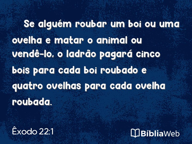 Êxodo 22:1 em imagem para compartilhar