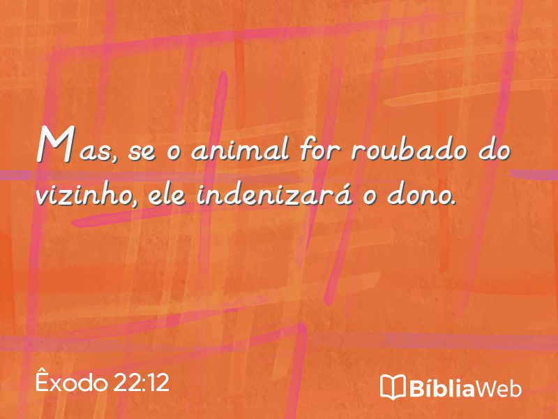 Êxodo 22:12 em imagem para compartilhar