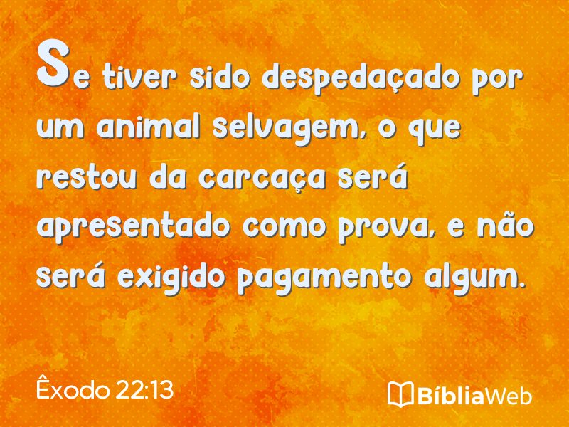 Êxodo 22:13 em imagem para compartilhar