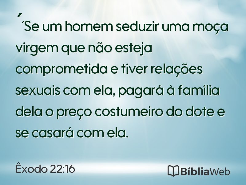 Êxodo 22:16 em imagem para compartilhar