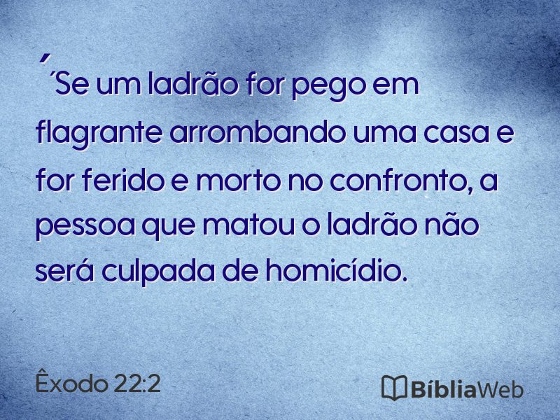 Êxodo 22:2 em imagem para compartilhar