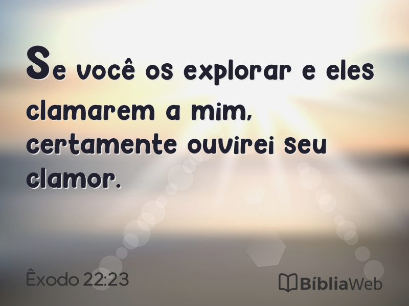 Êxodo 22:23 em imagem para compartilhar