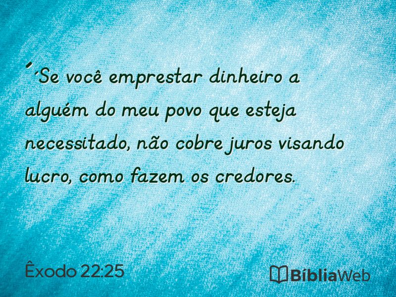 Êxodo 22:25 em imagem para compartilhar