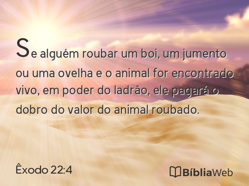 Êxodo 22:4 em imagem para compartilhar