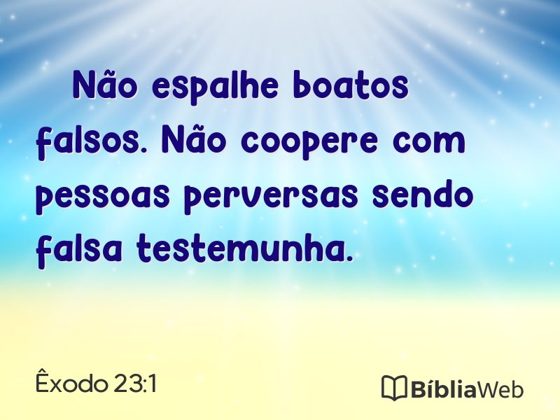 Êxodo 23:1 em imagem para compartilhar