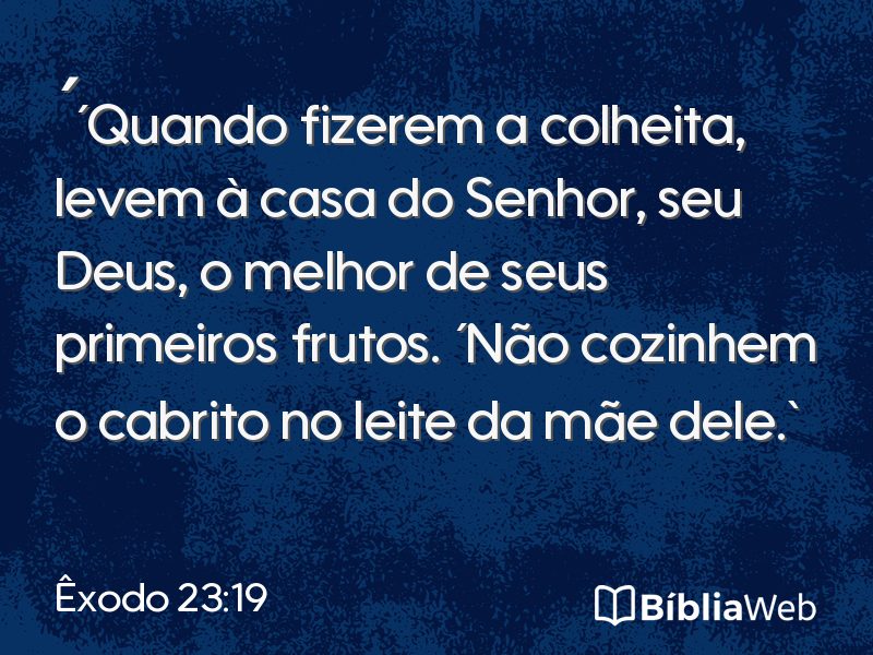 Êxodo 23:19 em imagem para compartilhar