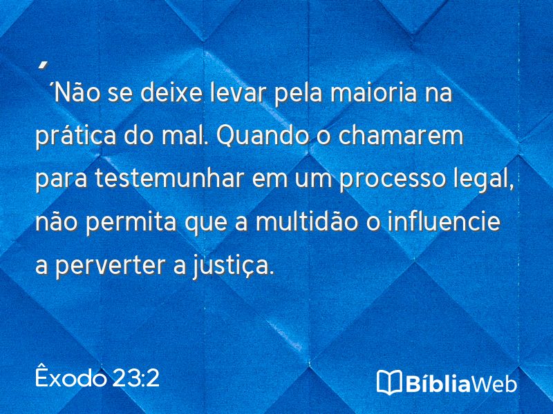 Êxodo 23:2 em imagem para compartilhar