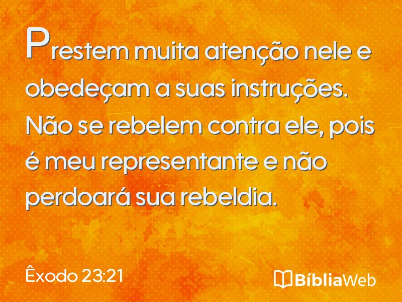 Êxodo 23:21 em imagem para compartilhar