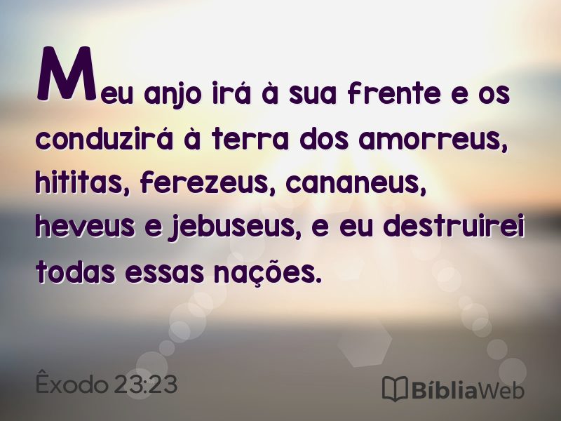 Êxodo 23:23 em imagem para compartilhar