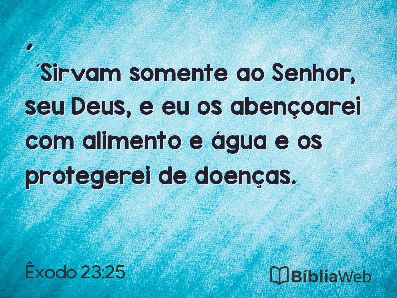 Êxodo 23:25 em imagem para compartilhar