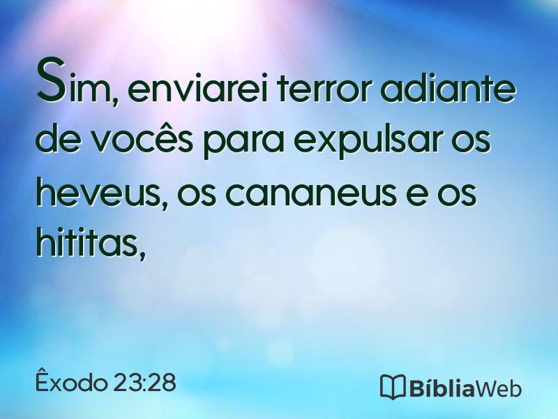 Êxodo 23:28 em imagem para compartilhar
