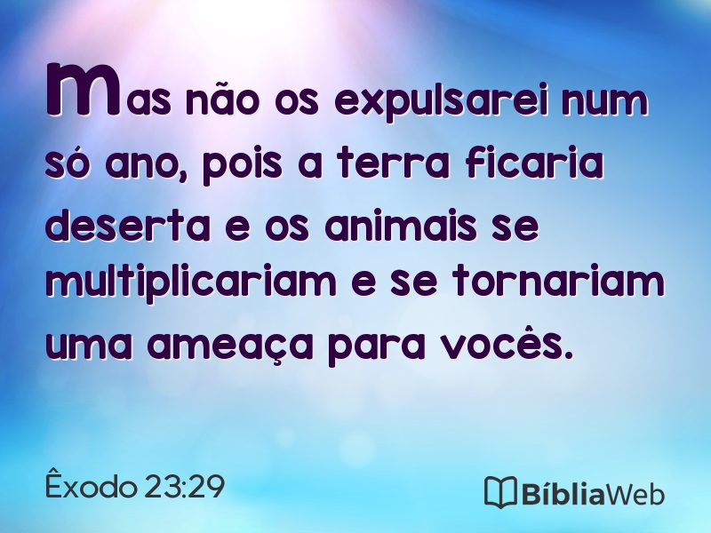 Êxodo 23:29 em imagem para compartilhar