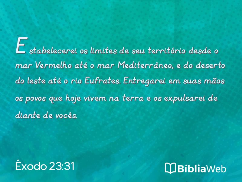 Êxodo 23:31 em imagem para compartilhar