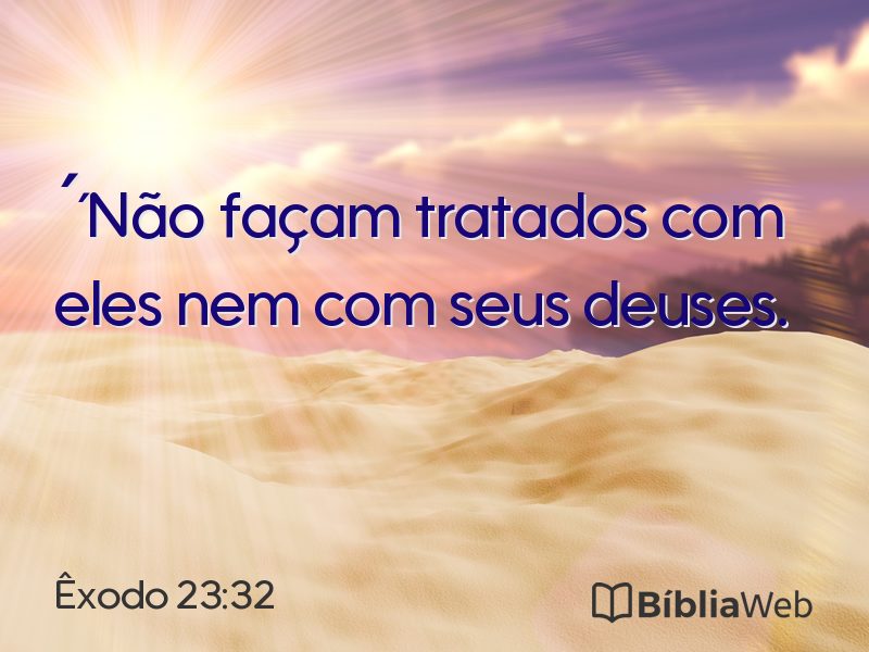 Êxodo 23:32 em imagem para compartilhar