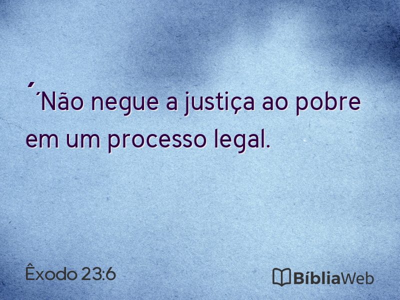 Êxodo 23:6 em imagem para compartilhar