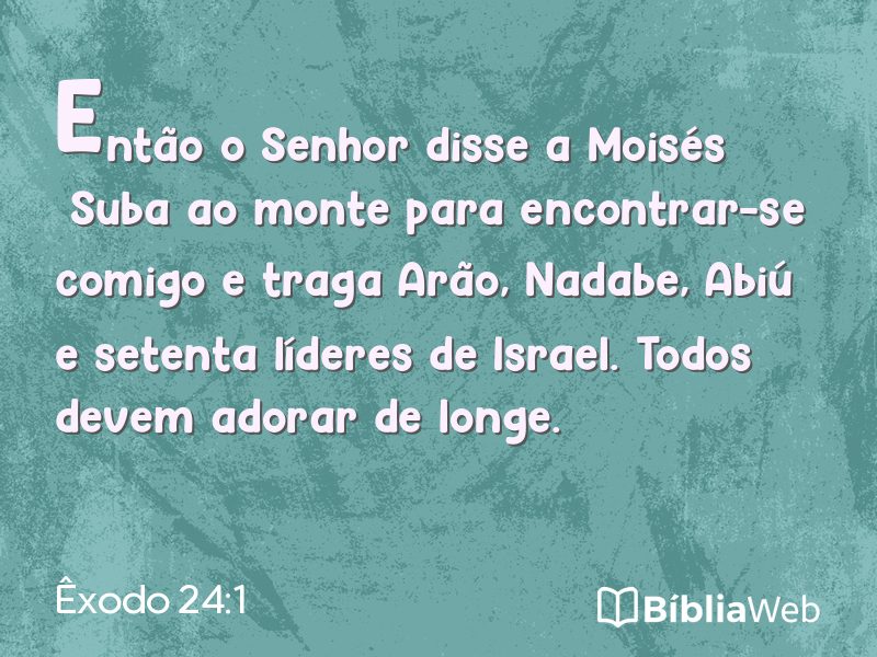 Êxodo 24:1 em imagem para compartilhar