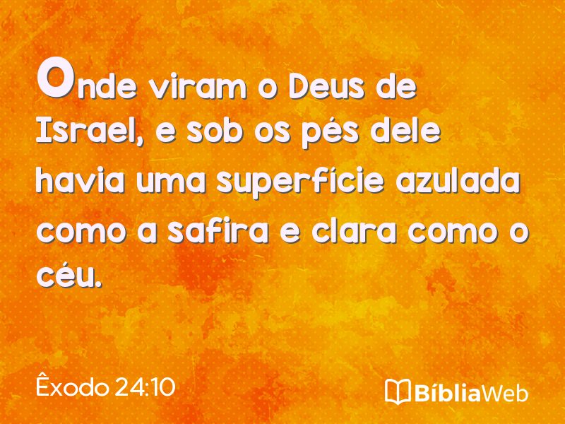 Êxodo 24:10 em imagem para compartilhar