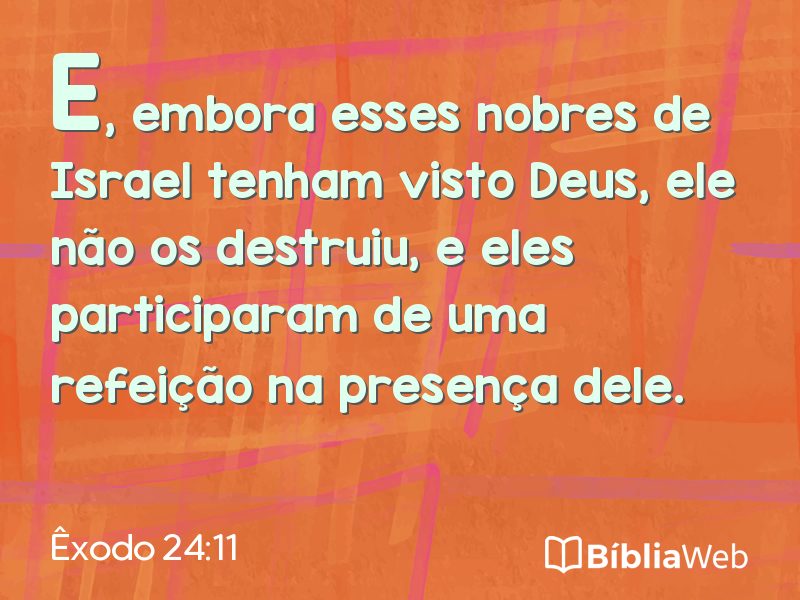 Êxodo 24:11 em imagem para compartilhar