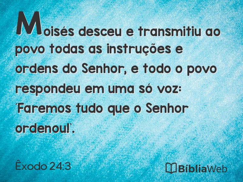 Êxodo 24:3 em imagem para compartilhar