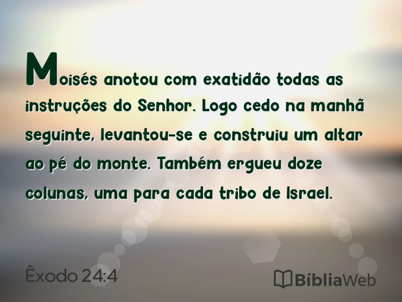Êxodo 24:4 em imagem para compartilhar