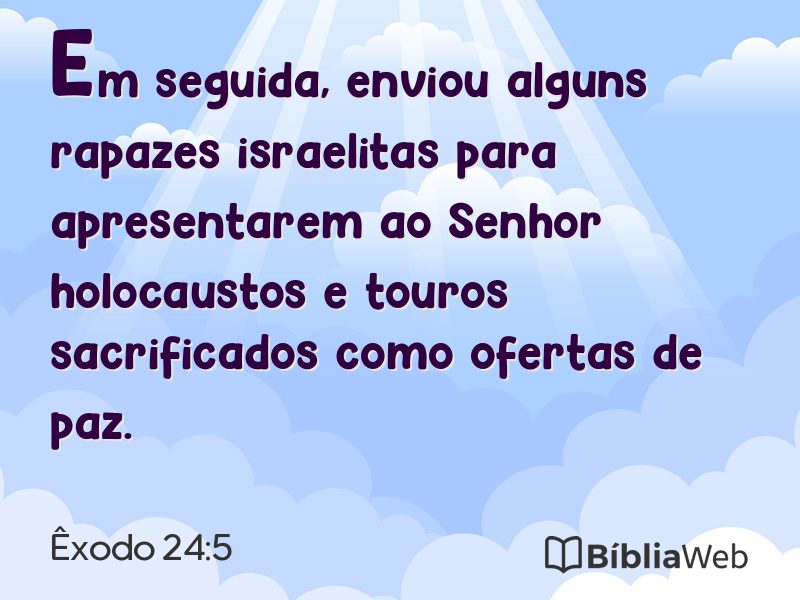 Êxodo 24:5 em imagem para compartilhar
