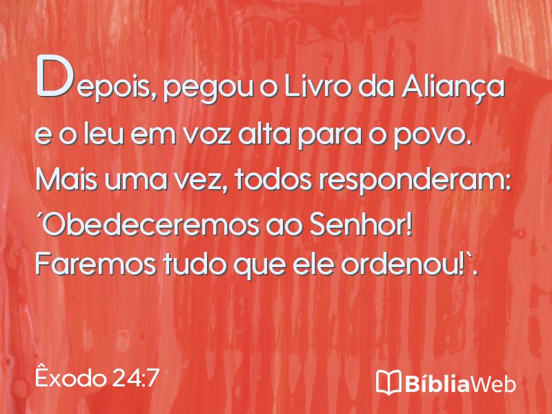 Êxodo 24:7 em imagem para compartilhar