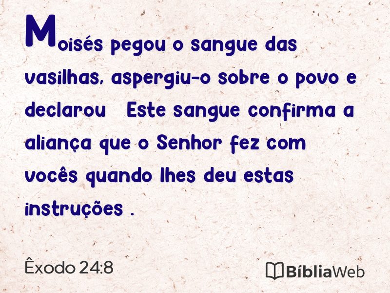 Êxodo 24:8 em imagem para compartilhar