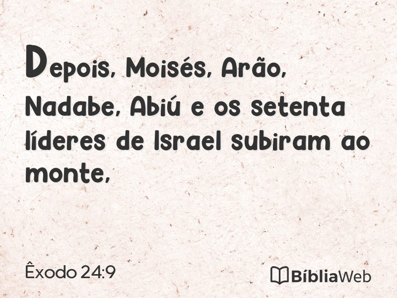 Êxodo 24:9 em imagem para compartilhar