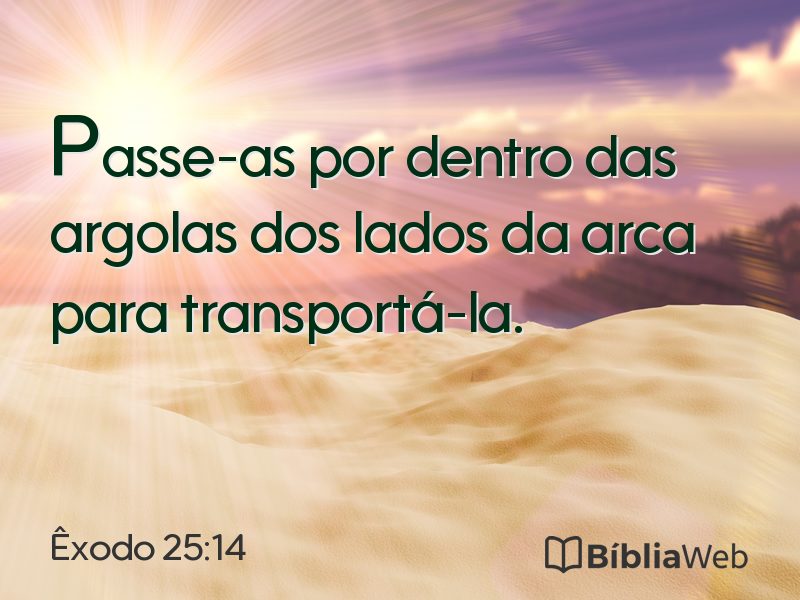 Êxodo 25:14 em imagem para compartilhar