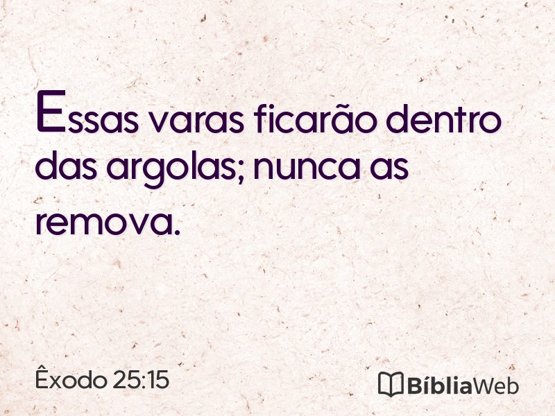 Êxodo 25:15 em imagem para compartilhar