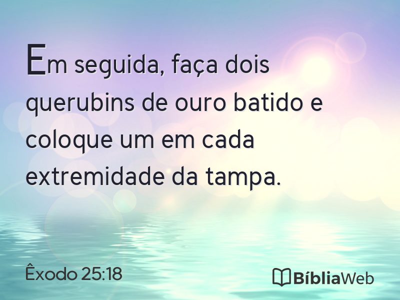 Êxodo 25:18 em imagem para compartilhar