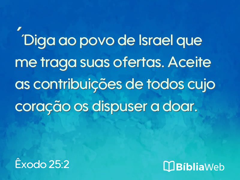 Êxodo 25:2 em imagem para compartilhar