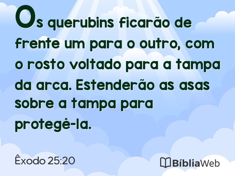 Êxodo 25:20 em imagem para compartilhar